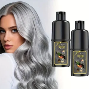 2pcs Silvery Hair Dye Shampoo