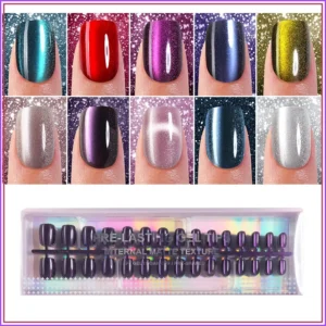 300Pcs Cat Eye Press on Nails
