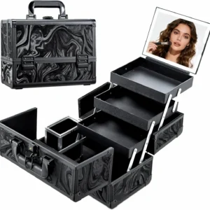 Portable LED Makeup Case - Adjustable Mirror